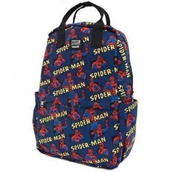 Mochila Infantil Azul de Spiderman con Diseño y Bolsillo