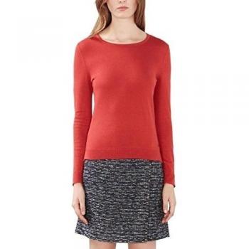 Edc by ESPRIT 076CC1I002, suéter Mujer, Rojo (Talla X-Large)