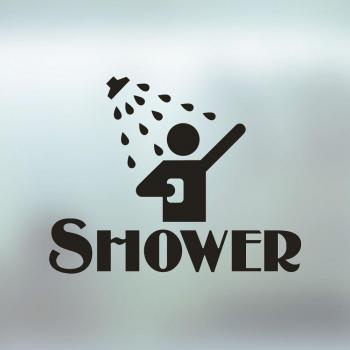 Old-School Bathroom Quote Decal
