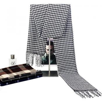 Men's Long Tassel Plaid Scarf