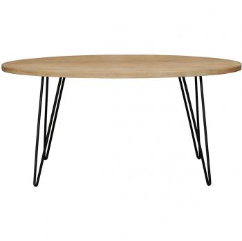 Mesa de comedor ovalada de mango macizo L160 x l90 cm VIBES