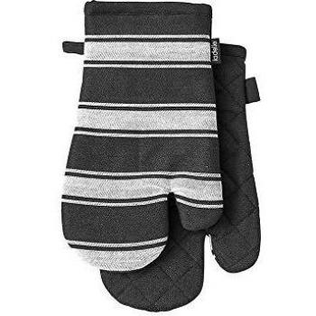Series II Ladelle Black Butcher Stripe Handwear (Set of 2)