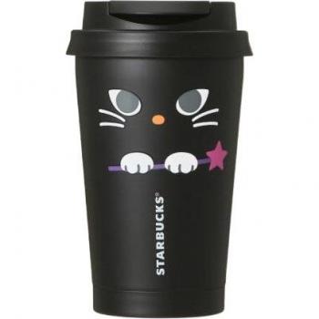 Edelstahl‑Togo-Becher Starbucks 2024 Halloween – Katzen Geschenk