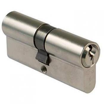 Cilindro de cerradura AMIG 9700, Leva Larga, Cromo Mate, 60