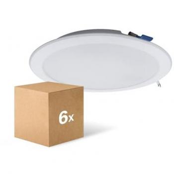 Kit de 6 Downlights LED 18W 1440lm 840 Blanc Froid 177mm