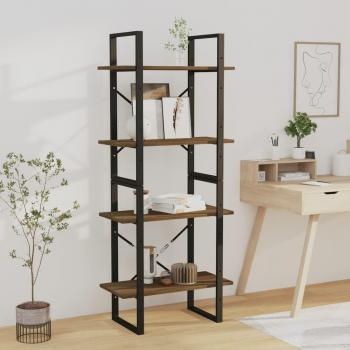 4-Tier Book Cabinet in Oak Finish