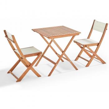 Ensemble de mobilier pliant blanc