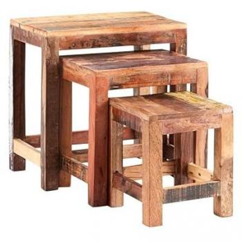 Marine Layer 3‑Table Pack – Wooden (L30 x W46 x H46)