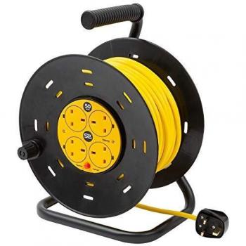 0m Extension Lead with 4 Socket Cord Reel
