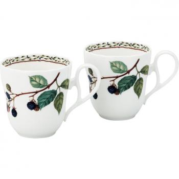 Bone China Orchard Garden Mug Set by Noritake – 375 cc, Microwave Safe (Pair)