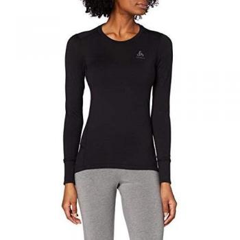 Black Merino Warm Top for Women, Odlo, Size 10