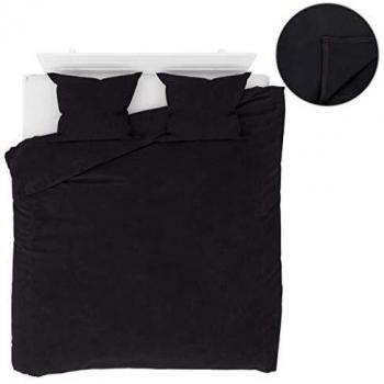 Set de linge de lit VidaXL – Couette, draps, taies d’oreiller Molleton anthracite 200x200/60x70 cm