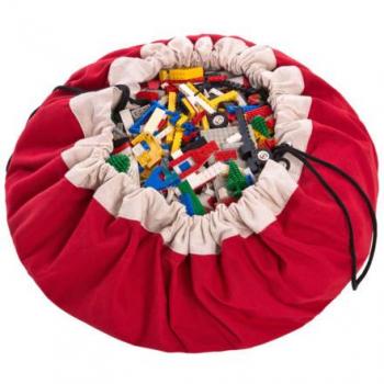 Saco Portajuguetes y Manta de Juego Playandgo Rojo