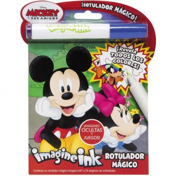 Mickey y sus amigos. Rotulador mágico: Libro de colorear y actividades con rotulador mágico (Tapa blanda).