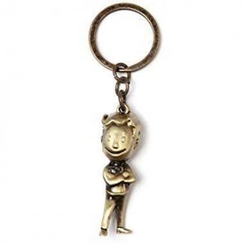 Golden Vault Boy Metal Keychain