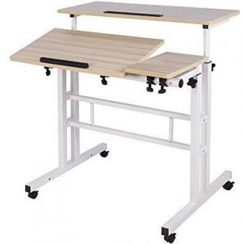 Mobile Laptop Workstation by DlandHome in Maple