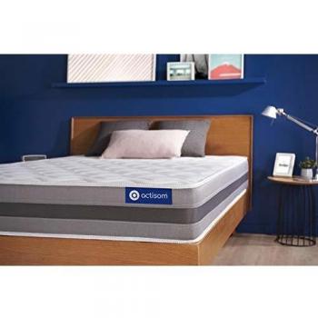 Actisom Matelas 90x200 CM – Ressorts ensachés + Mémoire de Forme, 5 Zones