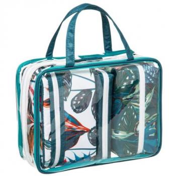 Set de 4 trousses de toilette multicolores Palawan