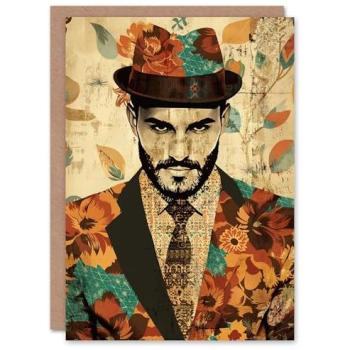Artery8 Dad’s Birthday Card – Floral Suit Hat Collection