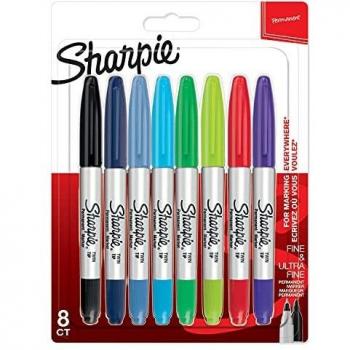 Sharpie Twin Tip Marker, 8er Set, Permanent