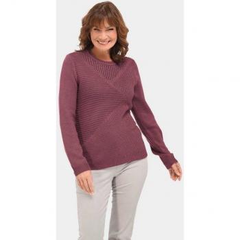Goldner Fashion „Beere“ Pullover: Hochwertige Rippenstruktur, pflegeleicht – Gr. 40