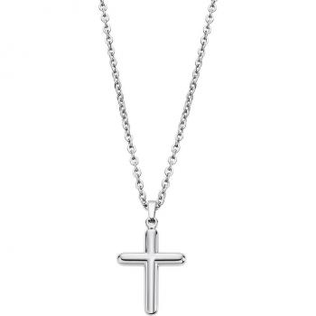Collar LS2217-1/2 Men In Black de acero y motivo cruz