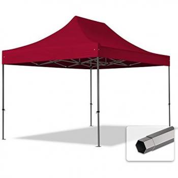 3x45 m Tonnelle pliante Acier PES 750 rouge