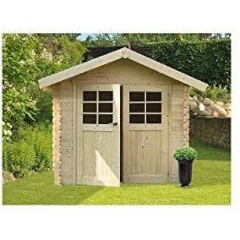 Abri de Jardin Chartres en Bois massif, taille 2,38 x 2,98 m