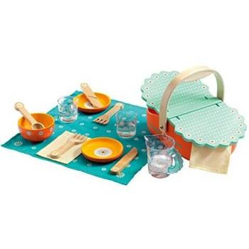 Set de Picnic con Cesta y Accesorios de Madera Djeco DJ06527
