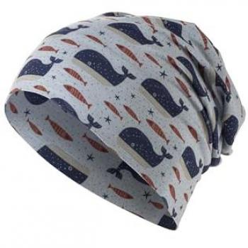 Berretto Slouch Sterntaler Balene Grigio-Blu