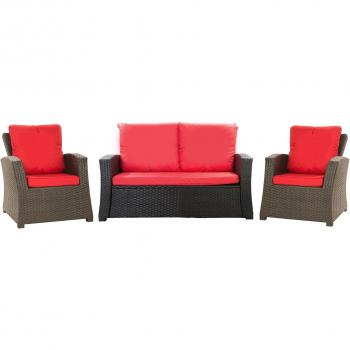 Coussins Salon de Jardin en Résine Tressée – Ensemble 4, Taille 130x50x7cm
