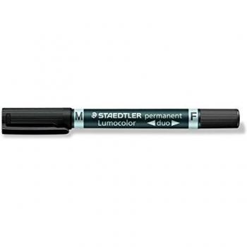 STAEDTLER Lumocolor duo 348 Rundspitze Permanentmarker Mittel Rundspitze 0,6 mm, 1,5 mm Schwarz Nachfüllbar