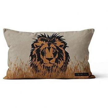 Soleil D’Ocre – Housse safari lion, taille 32x50 cm