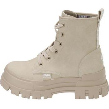 Buffalo Aspha Lace-up Boots Women Beige Vegan Nappa Size 10 US
