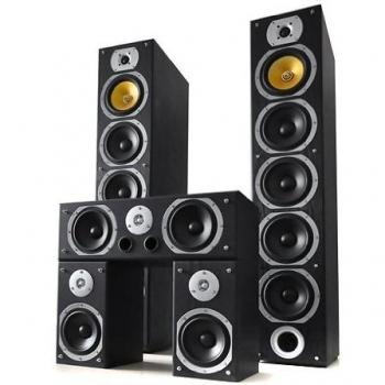 Ensemble d'enceintes de Home cinéma avec six voies pour TV LED 4K Ultra HD noir