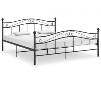 Bed Frame in Black Metal (180x200 cm)