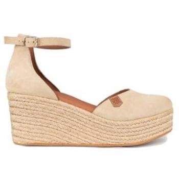 Popa Cúspide Beige – Sandalia de Cuña Estilo