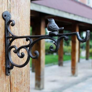Garden Bird Hook with Basket