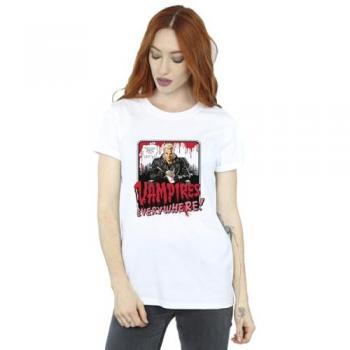 Midnight Vamps Cotton T-Shirt – Boyfriend Cut, White