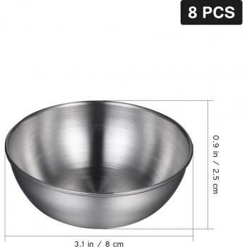 8pcs Stainless Steel Dipping Bowls