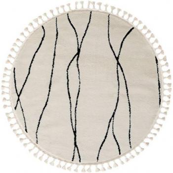 Marokkanischer Runder Teppich „Handwrite“ – 24 mm Hochflor, MyFlair