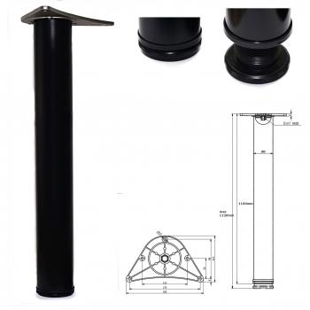 4‑Leg Black Breakfast Bar Stand – 1100 mm Height, Ø80 mm Diameter