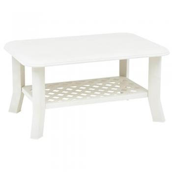 Coffee Table vidaXL White 90x60x46 cm Plastic