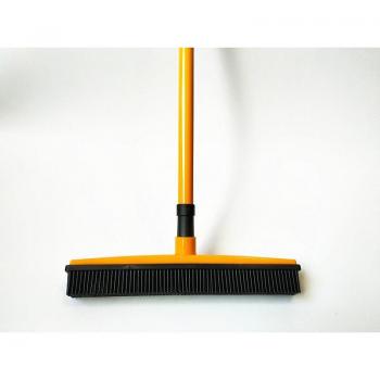 Pet Hair Remover: Rubber Bristle Broom for Carpets and Hardwoods