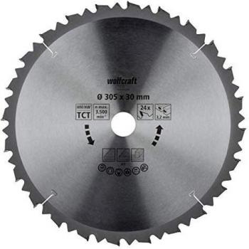 Disco de sierra HM 305 mm 24 dientes Wolfcraft