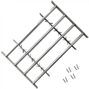 VidaXL Adjustable Security Grille for Windows with 4 Crossbars 1000-1500 mm