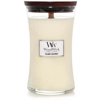Woodwick Island Coconut Large Hourglass Candle White