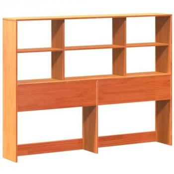 Tête de lit 120 cm en bois massif de pin avec rangement