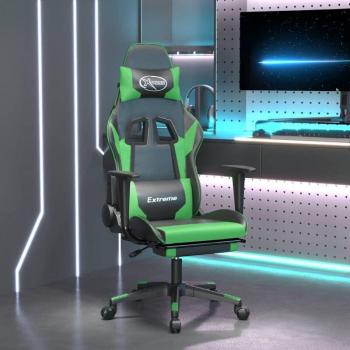 Prolenta Gaming Seat con Massaggiatore e Poggiapiedi Nero