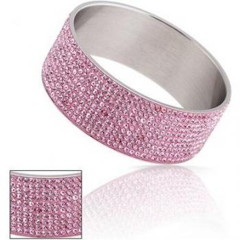 Brazalete de Cristales de Colores en Acero Inoxidable
